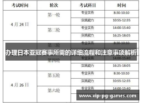 办理日本亚冠赛事所需的详细流程和注意事项解析